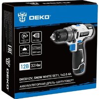 Дрель-шуруповерт Deko DKCD12V Snow White Set1 083-1106 (с 1-им АКБ)