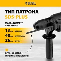 Перфоратор Denzel BLRH-IB-26-0 (без АКБ)
