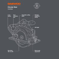 Дисковая (циркулярная) пила Daewoo Power DAS 1621Li Set (с 1-им АКБ)