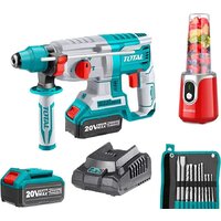 Наборы электроинструментов Total TOSLI23061 (перфоратор, мини-измельчитель, с 2-мя АКБ, оснастка)