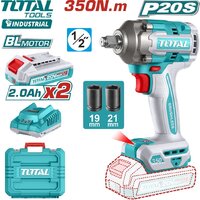 Гайковерт Total TIWLI2035 (с 2-мя АКБ, кейс)