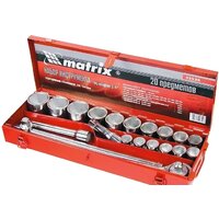 Набор трещотка с головками Matrix 13536 (20 предметов)