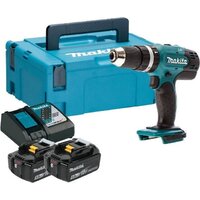 Ударная дрель-шуруповерт Makita DHP453RTJ (с 2-мя АКБ, кейс)