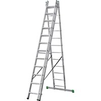 Лестница-стремянка Новая высота NV 223 алюминиевая трёхсекционная 3x12 ступеней