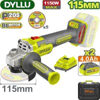 Угловая шлифмашина Dyllu DTLAPB522 (с 2-мя АКБ, кейс)