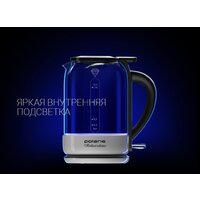 Электрический чайник Polaris PWK 1753CGL (черный/белый)