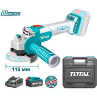 Угловая шлифмашина Total TAGLI2011587 (с 1-м АКБ, кейс)