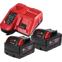 Аккумулятор с зарядным устройством Milwaukee M18 M18NRGCR-502 4932479831 (2 x 18В/5 Ач + 12-18В)