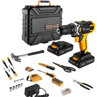 Дрель-шуруповерт Deko DKCD20FU-Li SET 104 063-4178 (с 2-мя АКБ, кейс)