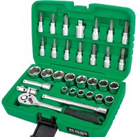 Набор трещотка с головками и битами Toptul GCAI3202 32 предмета