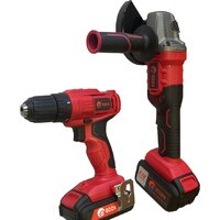 Наборы электроинструментов Edon OAF21-AD/AG (шуруповерт, болгарка, 2 АКБ, кейс)