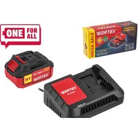 Аккумулятор с зарядным устройством Wortex 1329412 (18В/4.0 Ah + 18В)