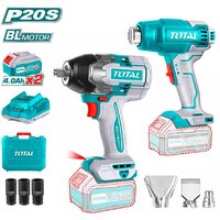 Наборы электроинструментов Total TOSLI240489 (гайковерт, фен, 2 АКБ, кейс)