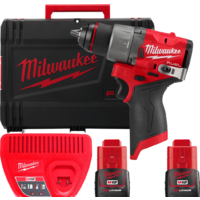 Дрель-шуруповерт Milwaukee M12 FUEL M12FDD2-202X 4933479873 (с 2-мя АКБ 2 Ач, кейс)
