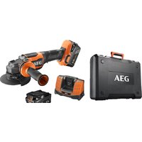 Угловая шлифмашина AEG Powertools BEWS 18-125BLPX2-502C 4935480858 (с 2-мя АКБ)