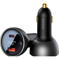 Автомобильное зарядное Baseus Digital Display PD3.1 Dual Fast Charger U+С 140W Set CGZX070001