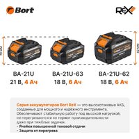 Аккумулятор для инструмента Bort BA-21U 93415926 (18В/4 Ah)