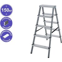 Лестница-стремянка Новая высота NV 114 двухсторонняя 2x5 ступеней