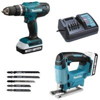 Наборы электроинструментов Makita DK18B59Y (шуруповерт, лобзик, 2 АКБ)