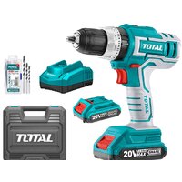 Ударная дрель-шуруповерт Total TIDLI20031 (с 2-мя АКБ, кейс, набор оснастки)