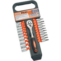 Набор трещотка с головками и битами MaxPiler MXT-22-SET (22 предмета)
