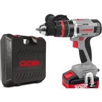 Ударная дрель-шуруповерт Crown CT21093HMX-4 BMC (с 2-мя АКБ, кейс)