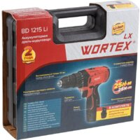 Дрель-шуруповерт Wortex LX BD 1215 Li 0329353 (с 2-мя АКБ, кейс)