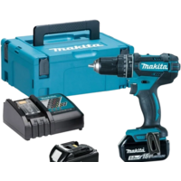 Ударная дрель-шуруповерт Makita DHP482RTJ (с 2-мя АКБ, кейс)