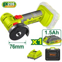 Угловая шлифмашина Dyllu DTLAP571 (с 1-им АКБ, кейс)