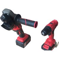 Наборы электроинструментов Edon OAF21-AD/AG (шуруповерт, болгарка, 2 АКБ, кейс)