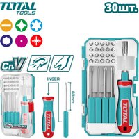 Набор отвертка с битами Total TACSD30306 (30 предметов)