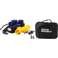 Автомобильный компрессор Nova Bright АК-75L (двухпоршневой, мет. корпус, LED-фонарь, сумка)