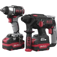 Наборы электроинструментов P.I.T. P0003-02 (перфоратор, гайковерт, 2 АКБ, кейс)