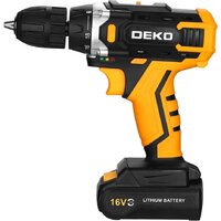 Дрель-шуруповерт Deko Sharker 16V Set 63 083-1041 (с 2-мя АКБ, кейс)