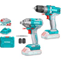 Наборы электроинструментов Total TOSLI230702 (шуруповерт, гайковерт, с 2-мя АКБ, кейс)