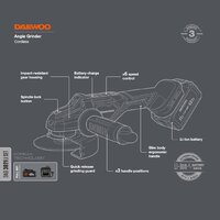 Угловая шлифмашина Daewoo Power DAG 3021Li Set (с 1-им АКБ)