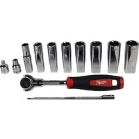 Набор трещотка с головками Milwaukee 48229001 (12 предметов)