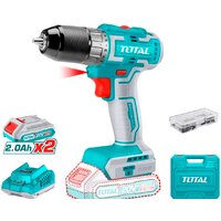 Дрель-шуруповерт Total TDLI20508 (с 2-мя АКБ, кейс, набор оснастки)