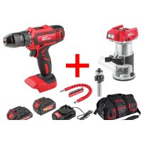 Наборы электроинструментов Wortex BD18251DLi0029A5 (шуруповерт, фрезер, 2 АКБ, сумка)
