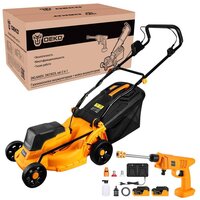 Наборы электроинструментов Deko DKLM40V + DKCW25 085-2025 (газонокосилка, мойка высокого давления, 2 АКБ)