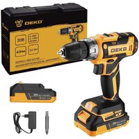 Дрель-шуруповерт Deko DKCD20-Li 085-1123 (с 2-мя АКБ, кейс)