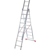 Лестница-стремянка Новая высота NV 223 алюминиевая трёхсекционная 3x9 ступеней